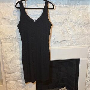 Bar III Black Textured Mini Dress